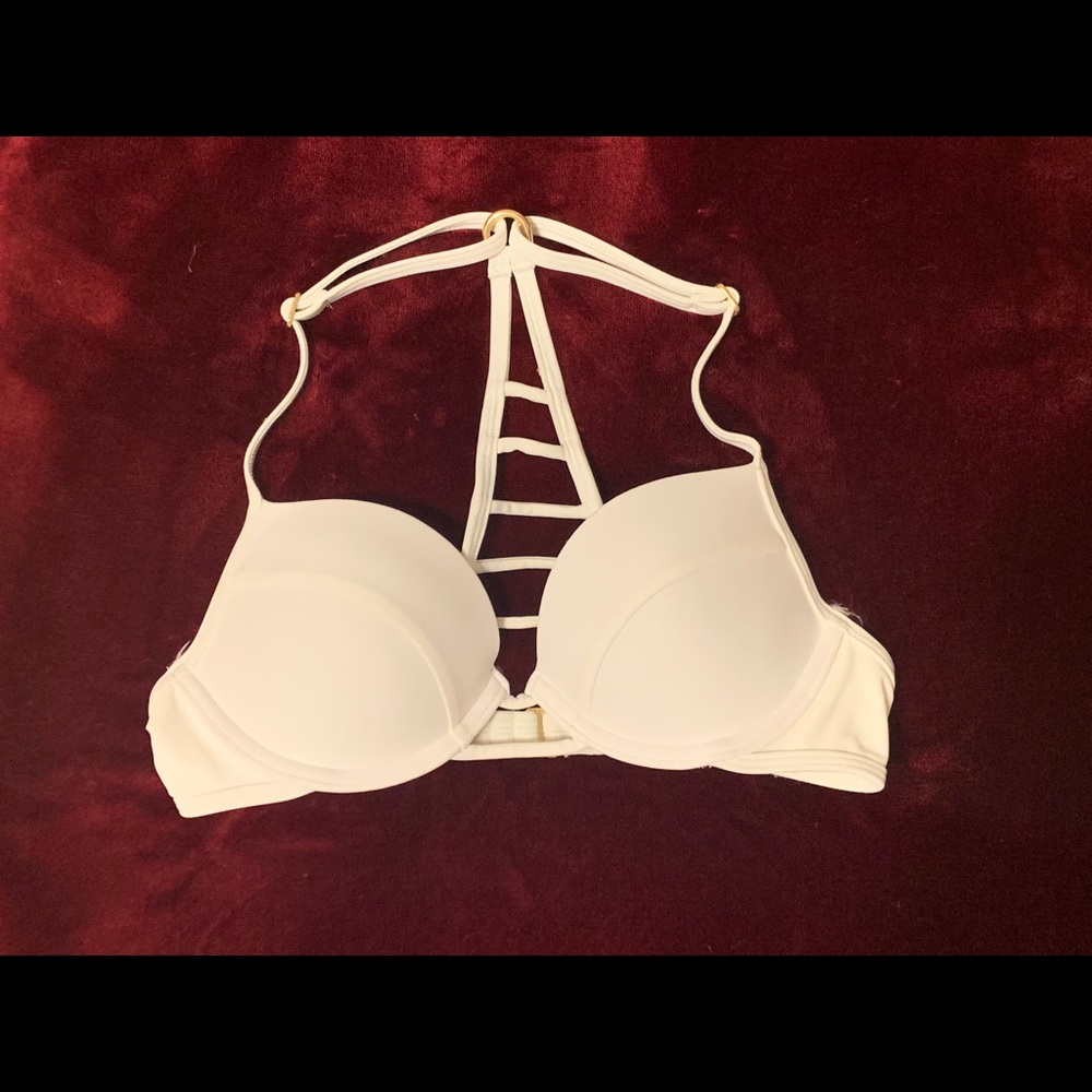 Abercrombie and Fitch White Bikini Push Up Top
